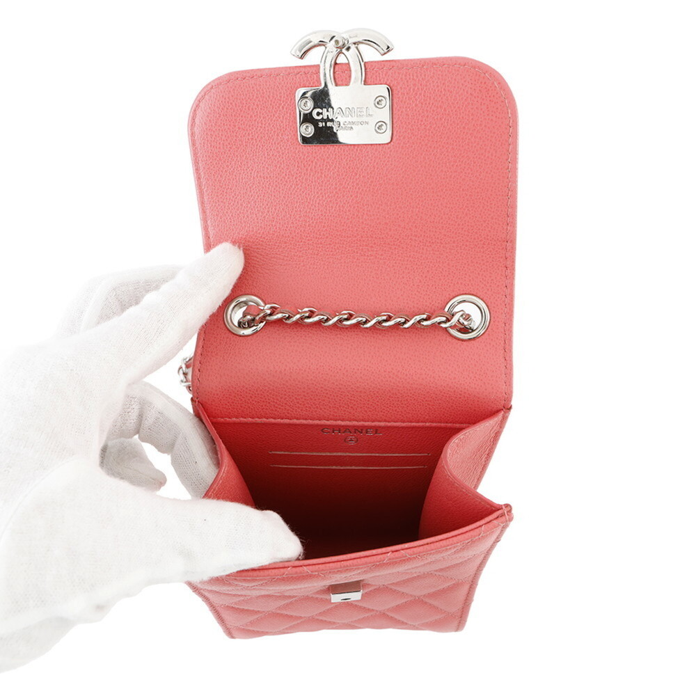 CHANEL Pink Leather Logo Shoulder Bag - Picture 5 of 16
